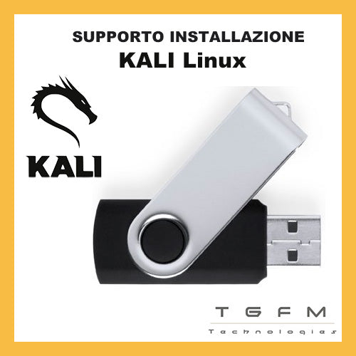 Chiavetta USB avviabile | Kali Linux | 32/64 bit | ultima versione disponibile ACCESSORIO SOLO DA TGFM TechnologiesSISTEMA_Linux, TIPO_Usb