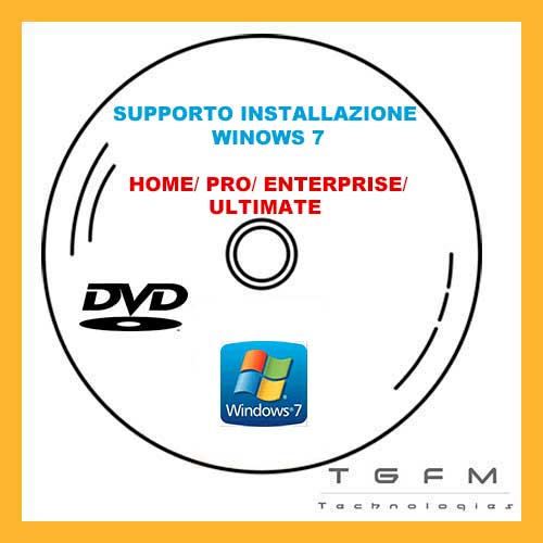 DVD Disco avviabile installazione | WINDOWS 7 | 32/64 bit | Professional/ Ultimate/ Home | Aggiornata 07/2021 ACCESSORIO SOLO DA TGFM TechnologiesSISTEMA_ Windows, TIPO_dvd/cd