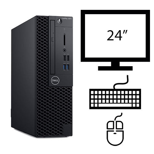 Postazione Completa Dell Precision 3070 SFF | Core i7 9^gen | Completo di Monitor 24 pollici Tastiera e Mouse | Pc Desktop Ricondizionato