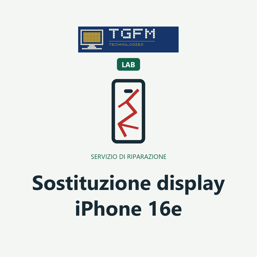 Sostituzione display iPhone 16e