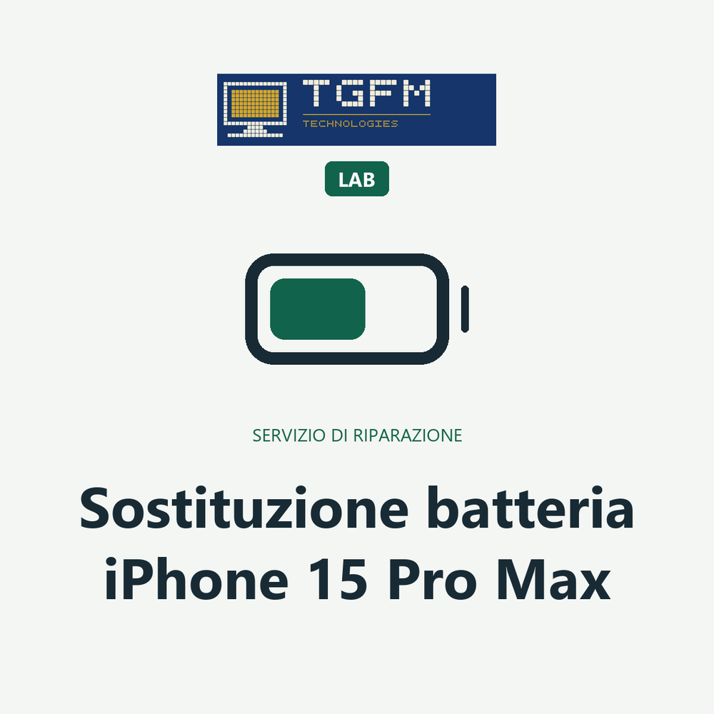 Sostituzione batteria iPhone 15 Pro Max