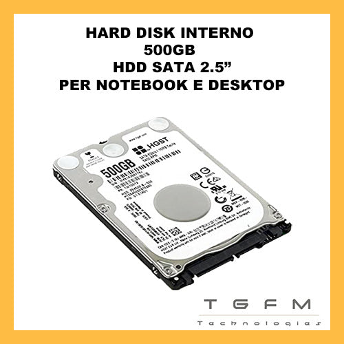 Hard Disk HDD | S-ATA | 2.5" | per pc notebook e desktop | 500 GB | 100% testato e funzionante | RICAMBIO SOLO DA vari