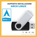 Chiavetta USB avviabile | ARCH Linux |64 bit | ultima versione disponibile ACCESSORIO SOLO DA TGFM Technologies