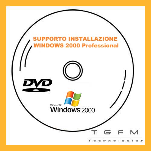 CD Rom Disco avviabile installazione | WINDOWS 2000 PROFESSIONAL| 32 bit | ACCESSORIO SOLO DA TGFM Technologies